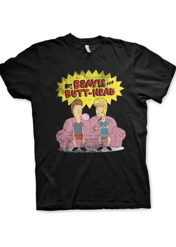 Retro Movies Beavis and Butt-Head T-Shirt Black
