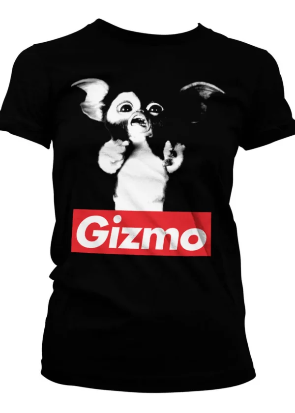 Retro Movies Gremlins Gizmo Girly T-Shirt Black