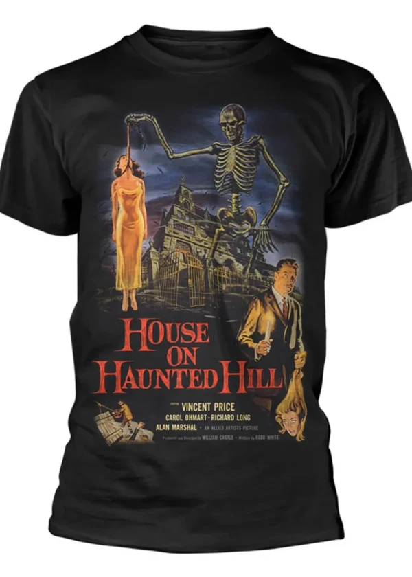 Retro Movies House On Haunted Hill T-Shirt Black