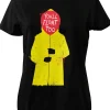 Retro Movies IT You'll Float Too 80's Girly T-Shirt Black