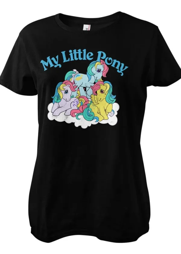 Retro Movies My Little Pony Washed Girly T-Shirt Black