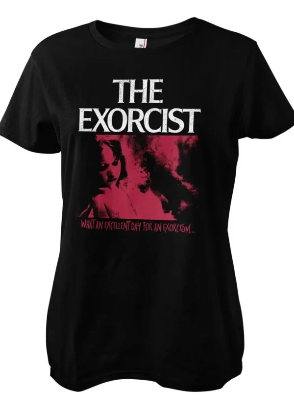 Retro Movies The Exorcist Excelleny Day Girly T-Shirt Black