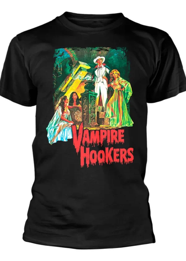 Retro Movies Vampire Hookers T-Shirt Black