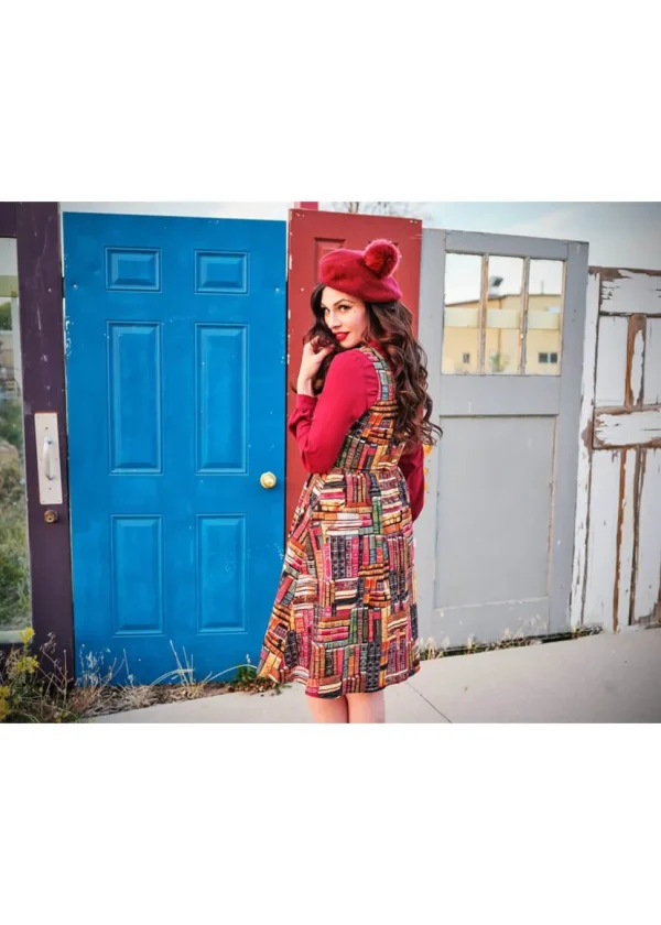 Retrolicious Don't Judge a Book 40's Dress Multi