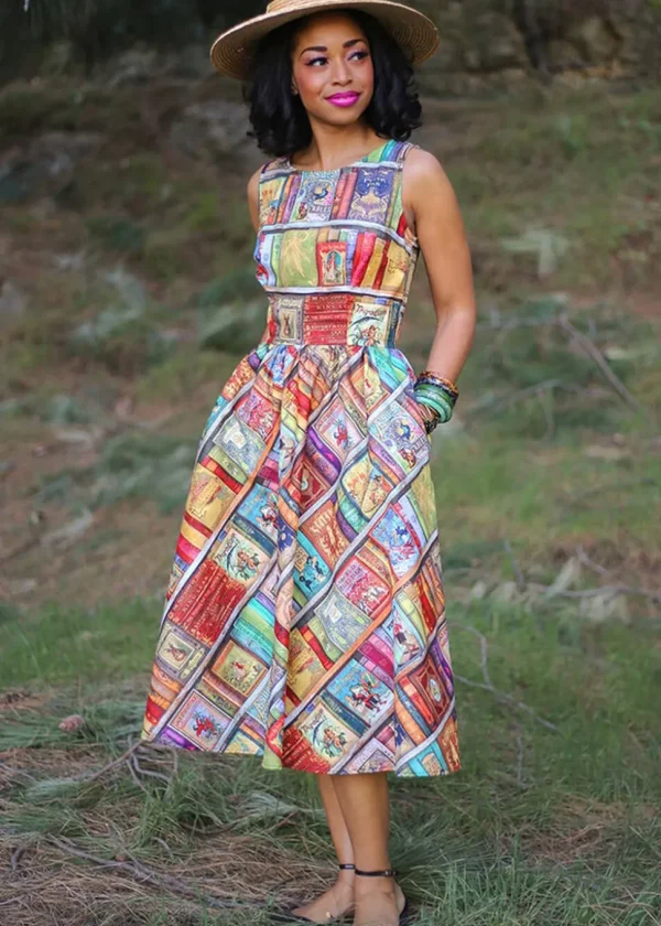 Retrolicious Fairytales Midi 50's Swing Dress Multi