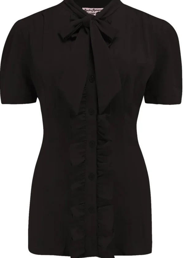 Rock N Romance Betsy 40's Blouse Black