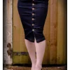 Rumble59 Second Skin Jeans 50's Pencil Skirt Denim Navy