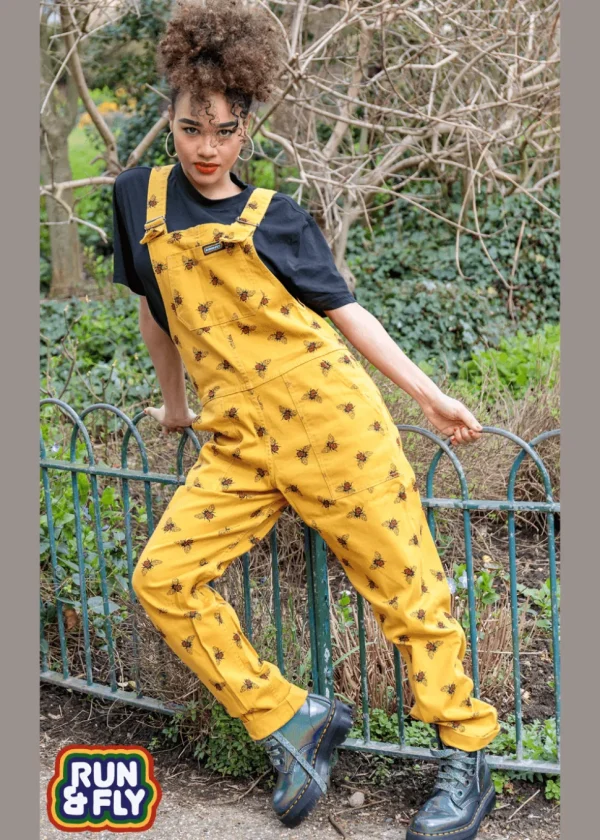 Run & Fly Bees Knees Twill 60's Dungarees Mustard