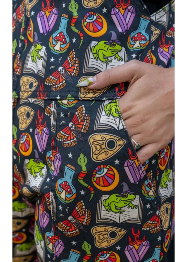 Run & Fly Bewitched Cauldron Dungarees Black