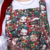 Run & Fly Christmas Cuties 70's Dungarees Black