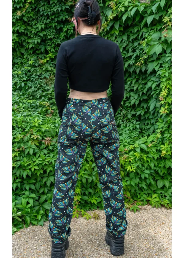 Run & Fly Death Head Moth Jeans Black