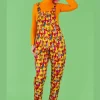 Run & Fly Drama Llama 70's Dungarees Multi