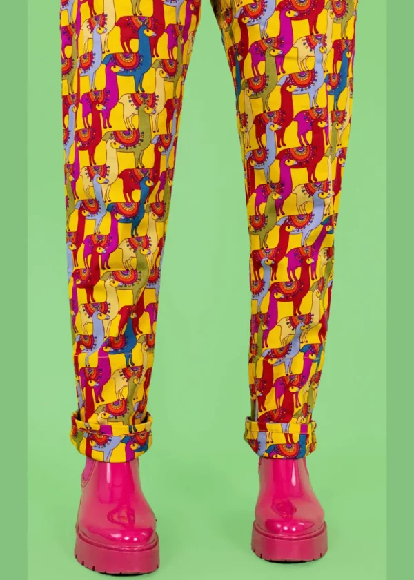 Run & Fly Drama Llama 70's Dungarees Multi