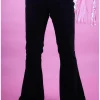 Run & Fly Mens Originals Corduroy Bootcut 70's Flare Trousers Black