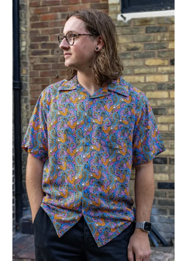 Run & Fly Mens Paisley Resort 70's Shirt Multi