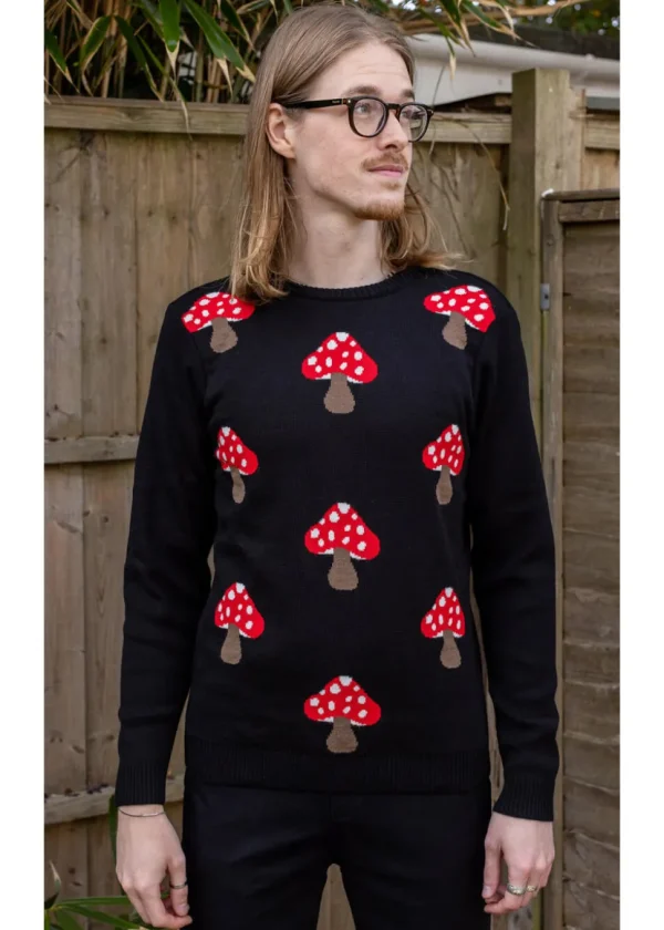 Run & Fly Mushroom Jumper Black