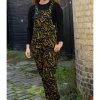 Run & Fly Poison and Plants Dungarees Black
