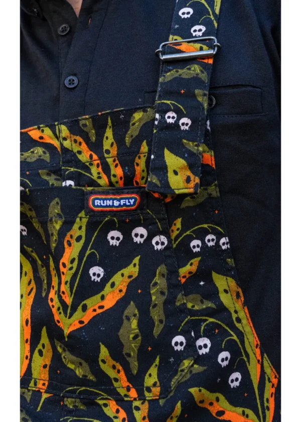 Run & Fly Poison and Plants Dungarees Black