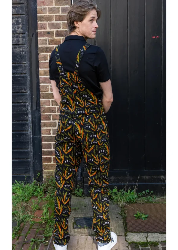 Run & Fly Poison and Plants Dungarees Black