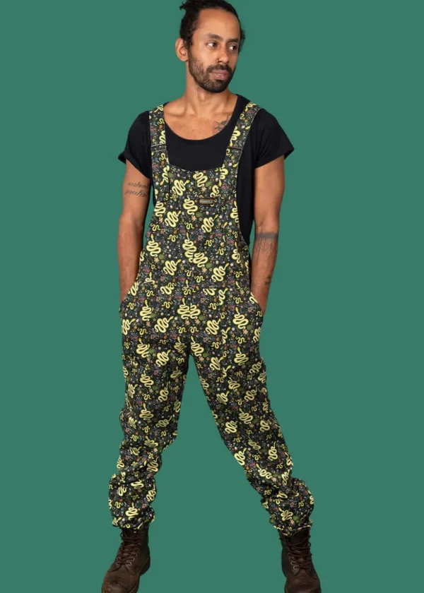 Run & Fly Serpent Dungarees Black