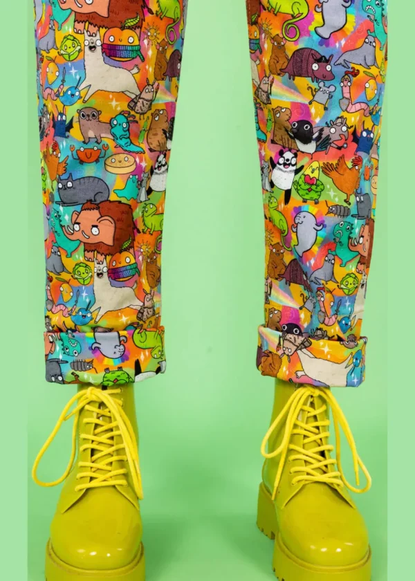 Run & Fly Weird & Wonderful 70's Dungarees Multi