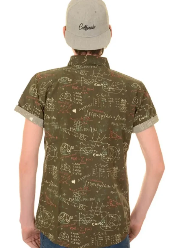 Run and Fly Mens Chalkboard 70's Shirt Grey