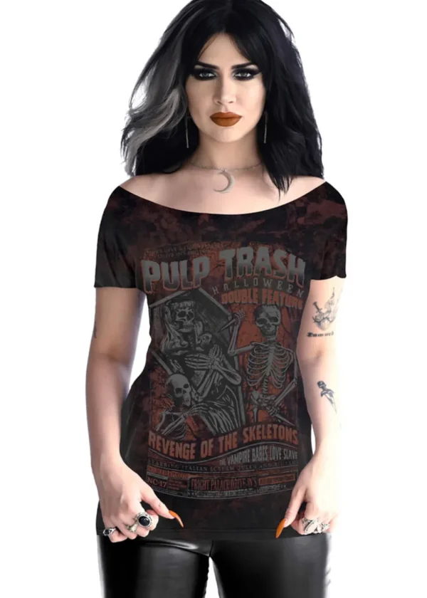 Serpentine Clothing Pulp Trash Girly T-Shirt Black