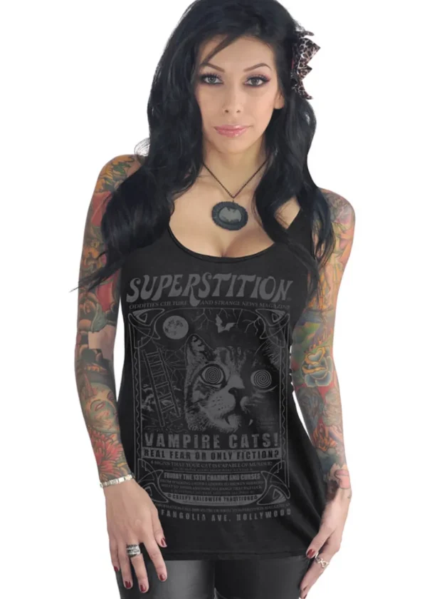 Serpentine Clothing Superstition Tank Top Girly T-Shirt Black
