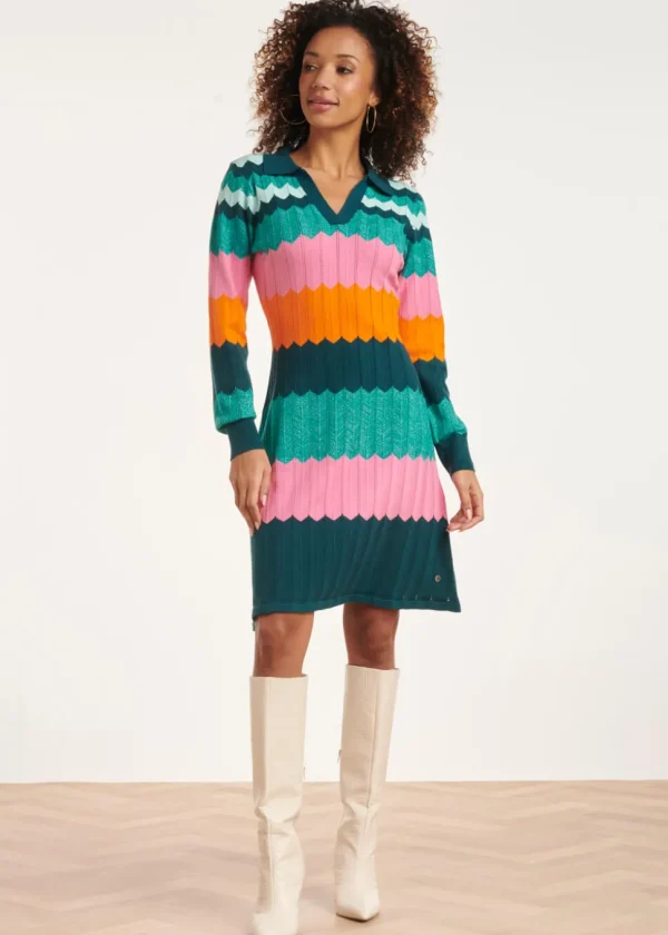 Smashed Lemon Autumn Sorbet Knit Dress Multi