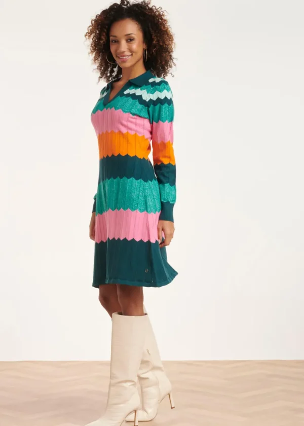 Smashed Lemon Autumn Sorbet Knit Dress Multi