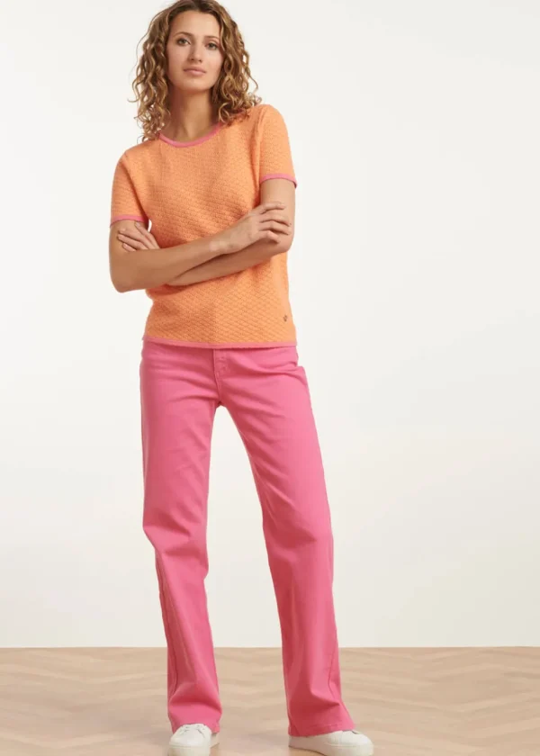 Smashed Lemon Coney Island Knitted Top Peach Pink