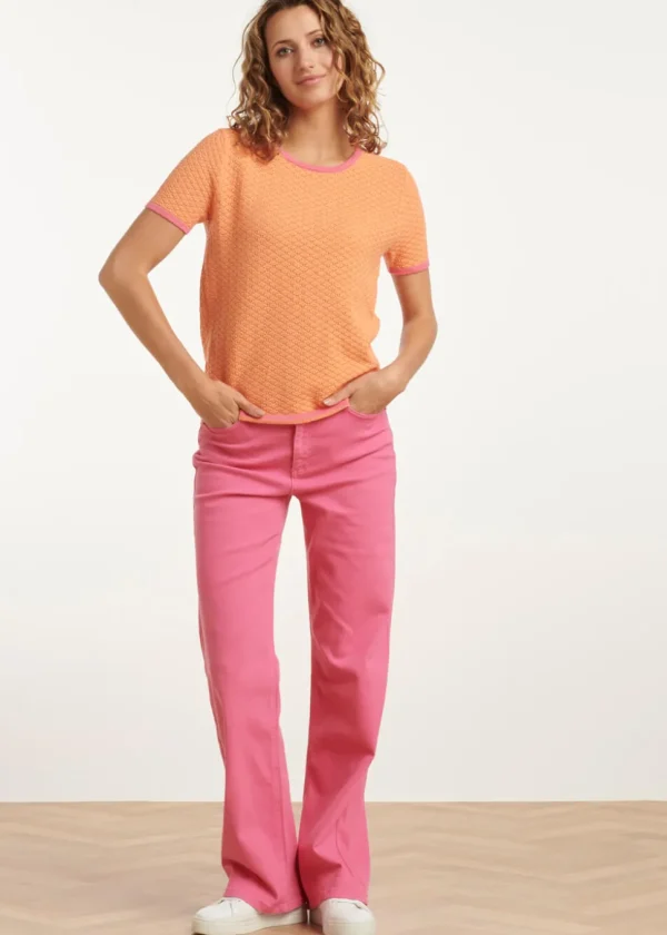 Smashed Lemon Coney Island Knitted Top Peach Pink