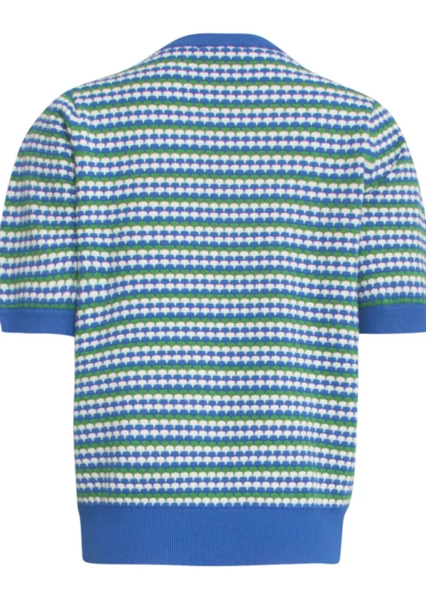 Smashed Lemon Cool Down Knitted Top Blue Green