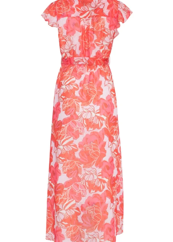 Smashed Lemon Florals Forward 70's Floral Dress Pink