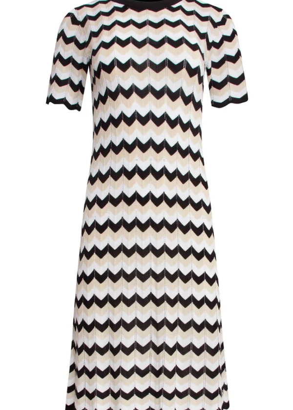 Smashed Lemon Hypnotizing Knitted Dress Sand Black
