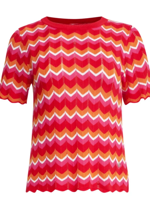 Smashed Lemon La La Land Knitted Top Red Multi