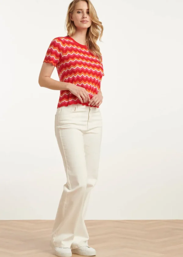 Smashed Lemon La La Land Knitted Top Red Multi