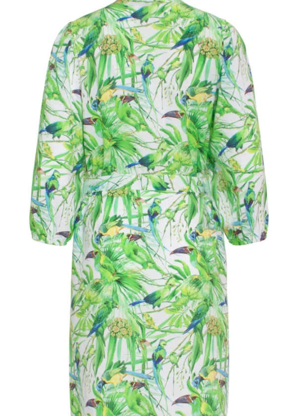 Smashed Lemon Parrots Talking 70's Dress White