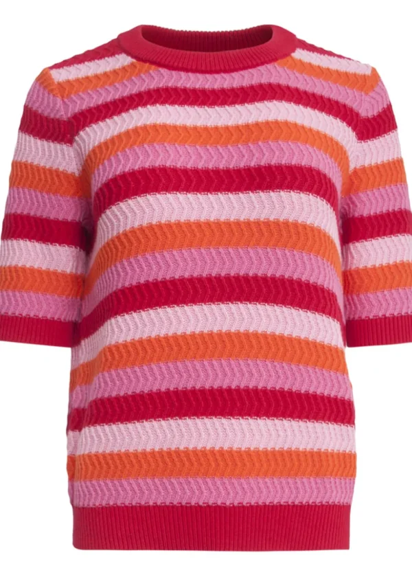 Smashed Lemon Sunday Funday Knitted Top Red Multi