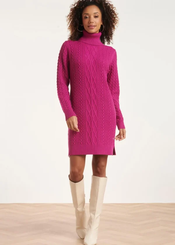 Smashed Lemon Wanna Hug Knit Dress Cherise Pink