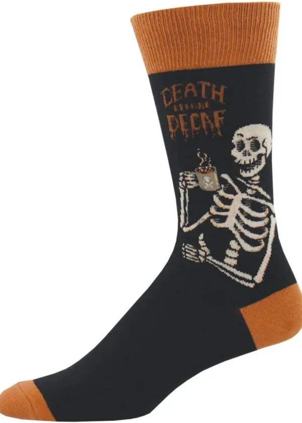Socksmith Death Before Decaf Socks Black
