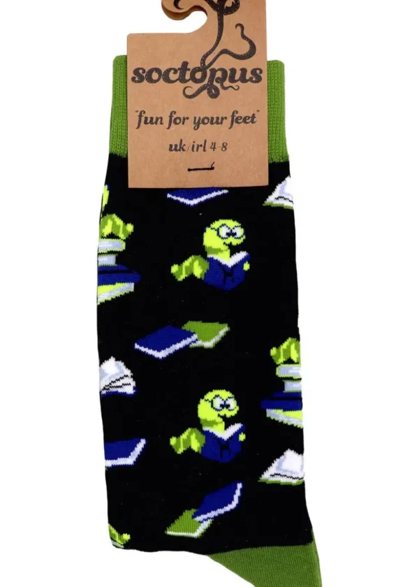 Soctopus Bookworm Socks Black
