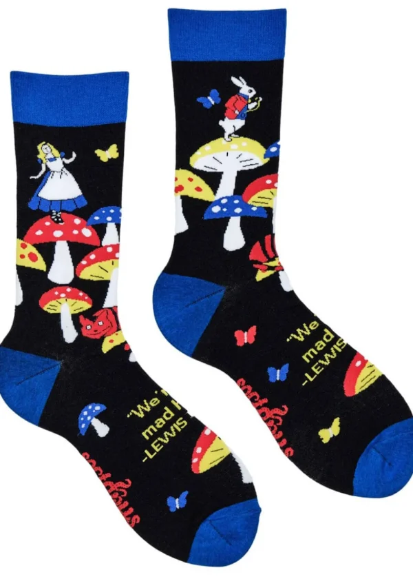 Soctopus Where's Wonder Land Socks Black