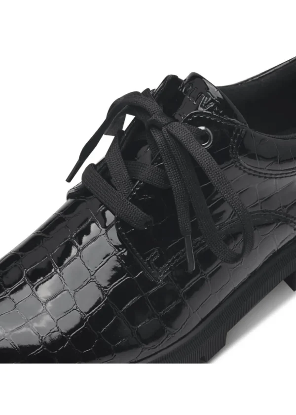 s.Oliver Patty Croco Patent Shoes Black