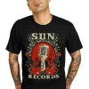 Steady Clothing Mens Sun Records Rockabilly Music T-Shirt Black