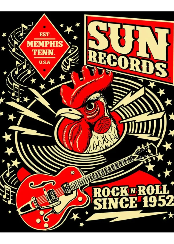 Steady Clothing Men's Sun Records Hop T-Shirt Black