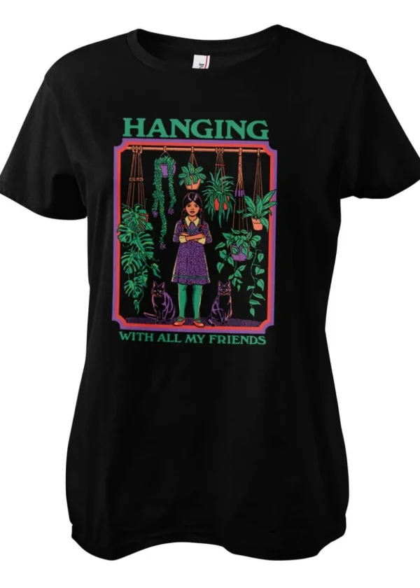 Steven Rhodes Hanging with All My Friends Girly T-Shirt Black