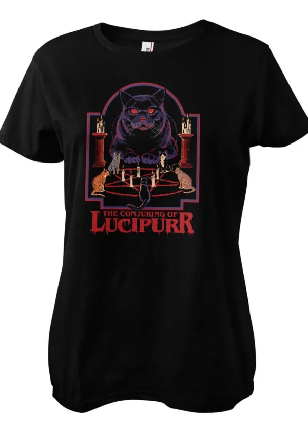 Steven Rhodes Lucipurr Girly T-Shirt Black