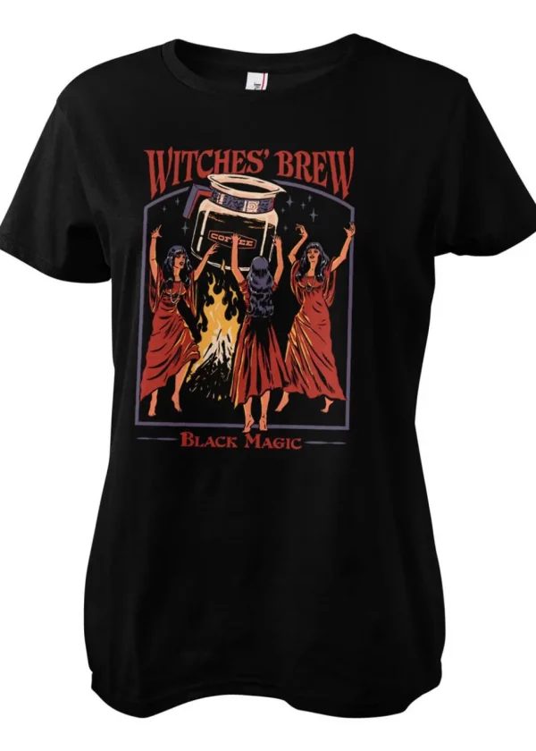 Steven Rhodes Witches Brew Black Magic Girly T-Shirt Black
