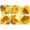 Succubus Art Sunflowers van Gogh Set of 6 Coasters